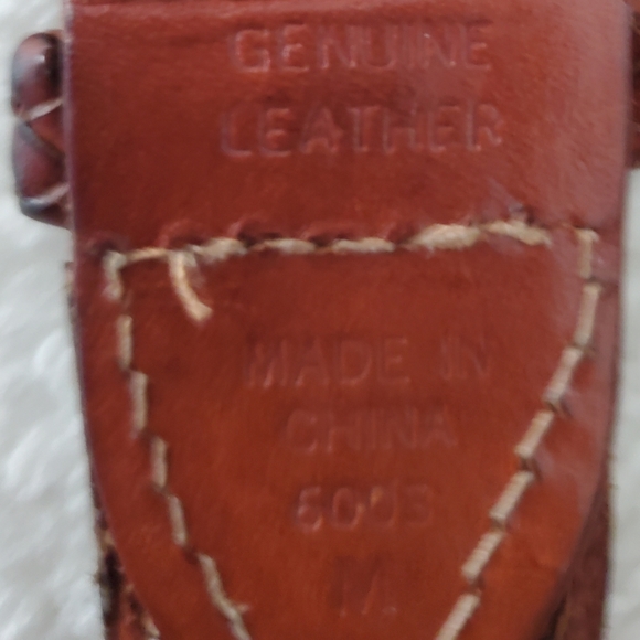 Talbots Brown Braided Leather Belt - Picture 3 of 4